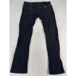 7 Diamonds Pants Mens 33 Black Moto Zipper Pocket Slim Fit Streetwear Jeans